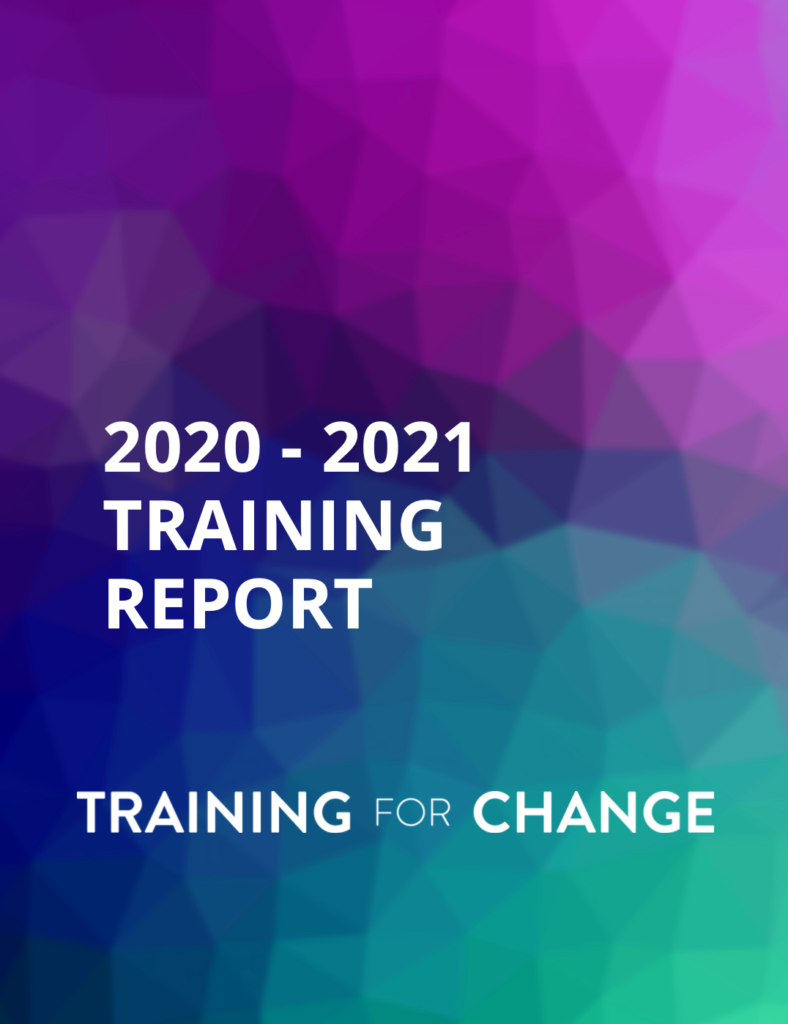 Cover page of the TFC Training Report 2020-2021 document
